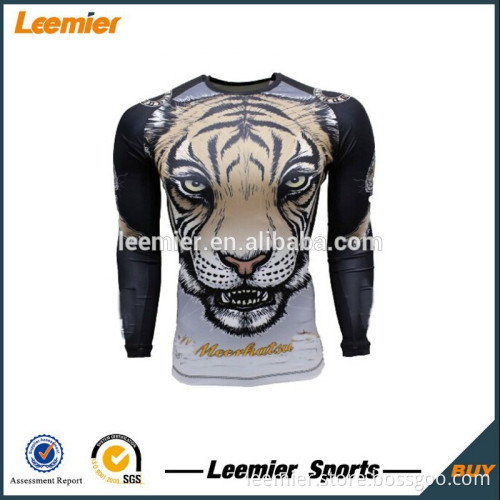 Girl's custom cheetah design raglan sleeve rash guard
